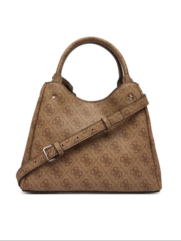 Guess borsa beige scuro donna logo all over