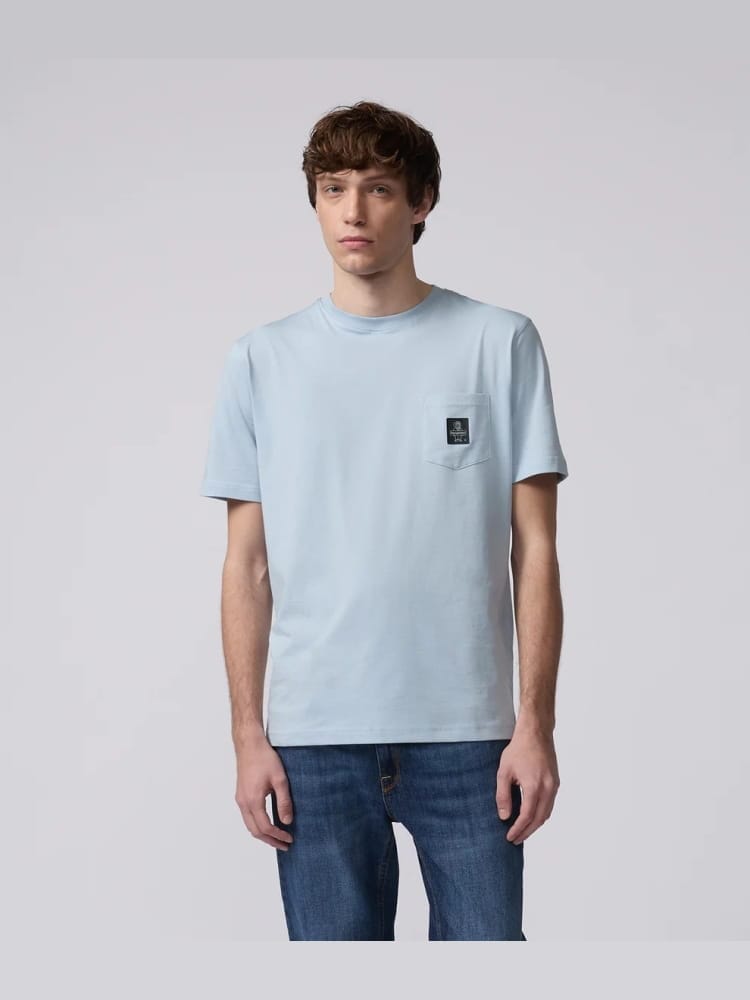 Refrigiwear tshirt celeste uomo mini logo