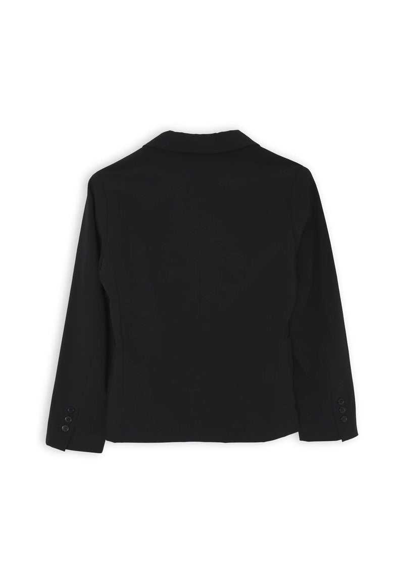 Richmond Kids Black Elegant Single Breasted Slim Fit Jacket - BLACK | CammarataMode