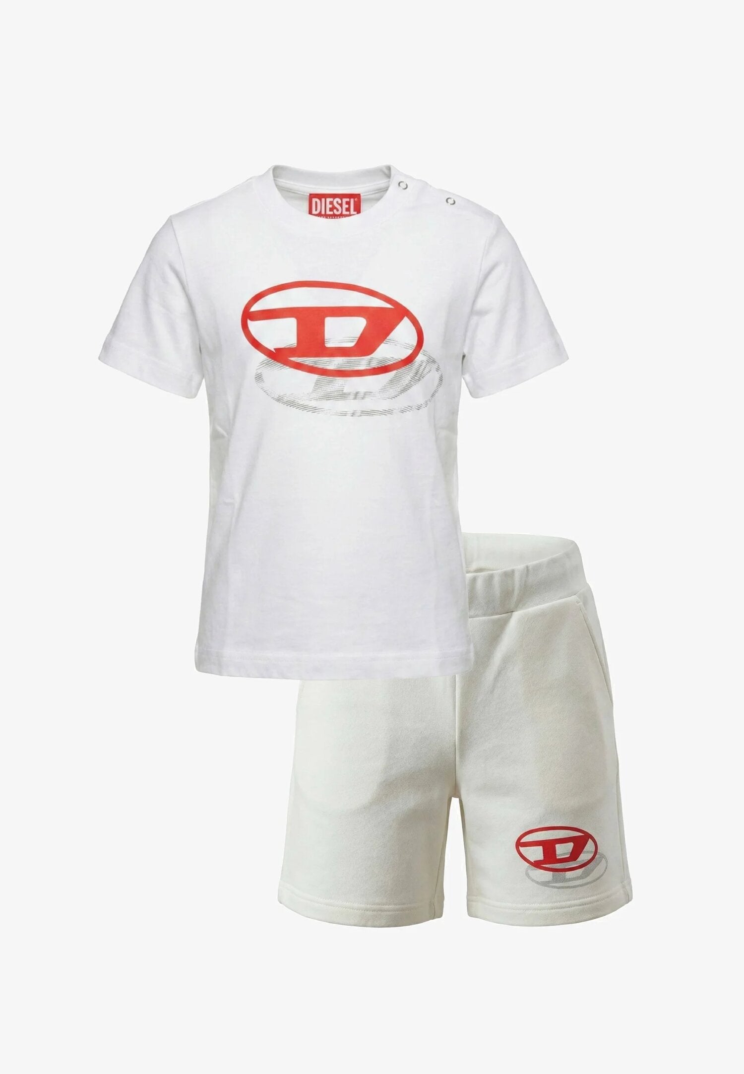 Diesel Completo Bianco Neonato Girocollo Sportivo In Cotone TVALEB_+PVALESHOR