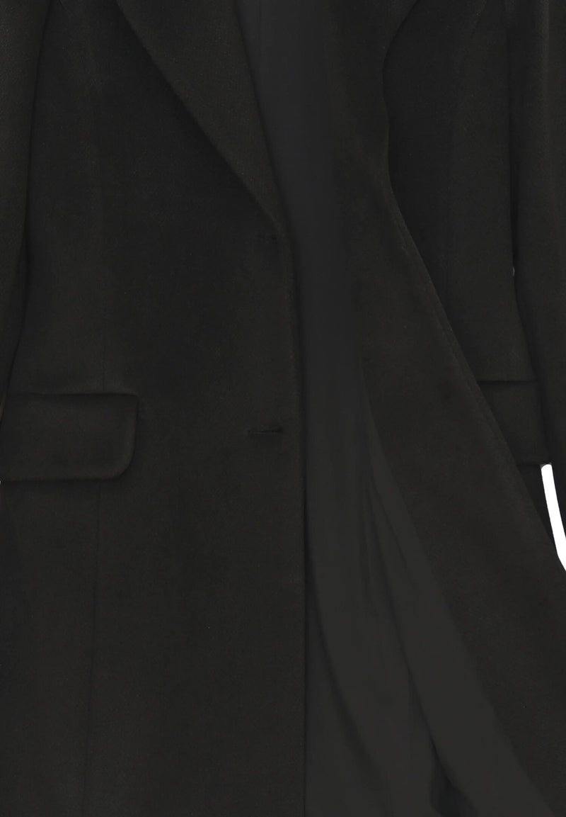 Kocca cappotto classico nero bambina e ragazza elegante lungo - NERO | CammarataMode