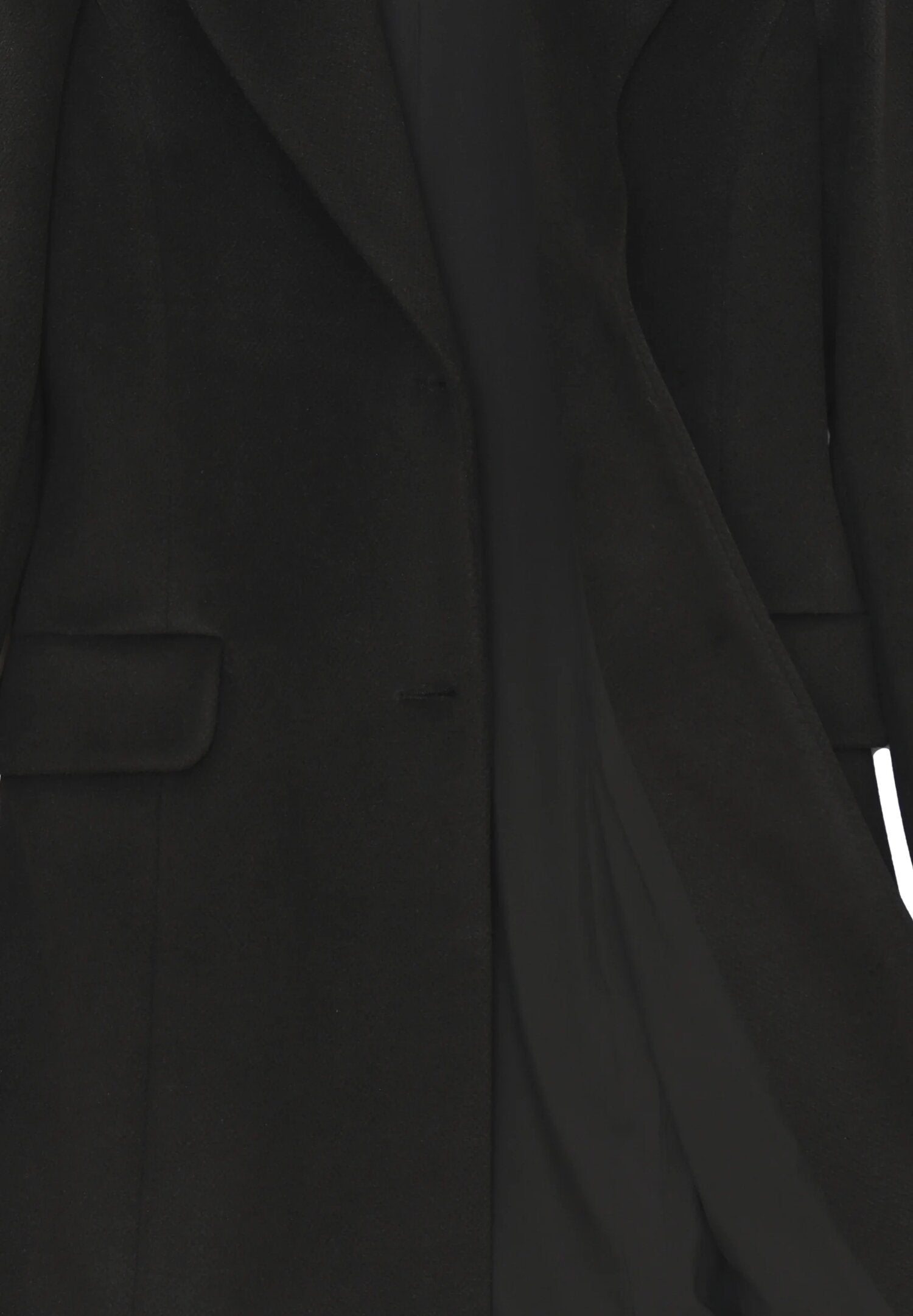 Kocca cappotto classico nero bambina e ragazza elegante lungo