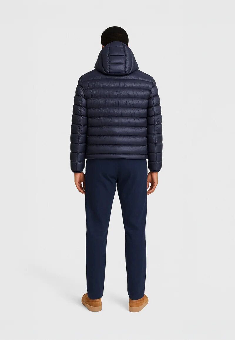 Ciesse Piumini Giubbotto Blu Uomo In Nylon Con Cappuccio Invernale AI25