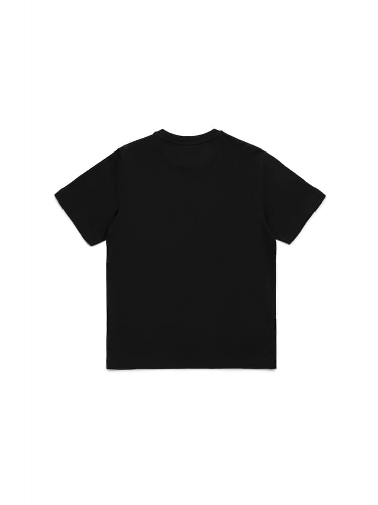 Dsquared t-shirt kids-junior nera con mini logo centrale gommato Bambino