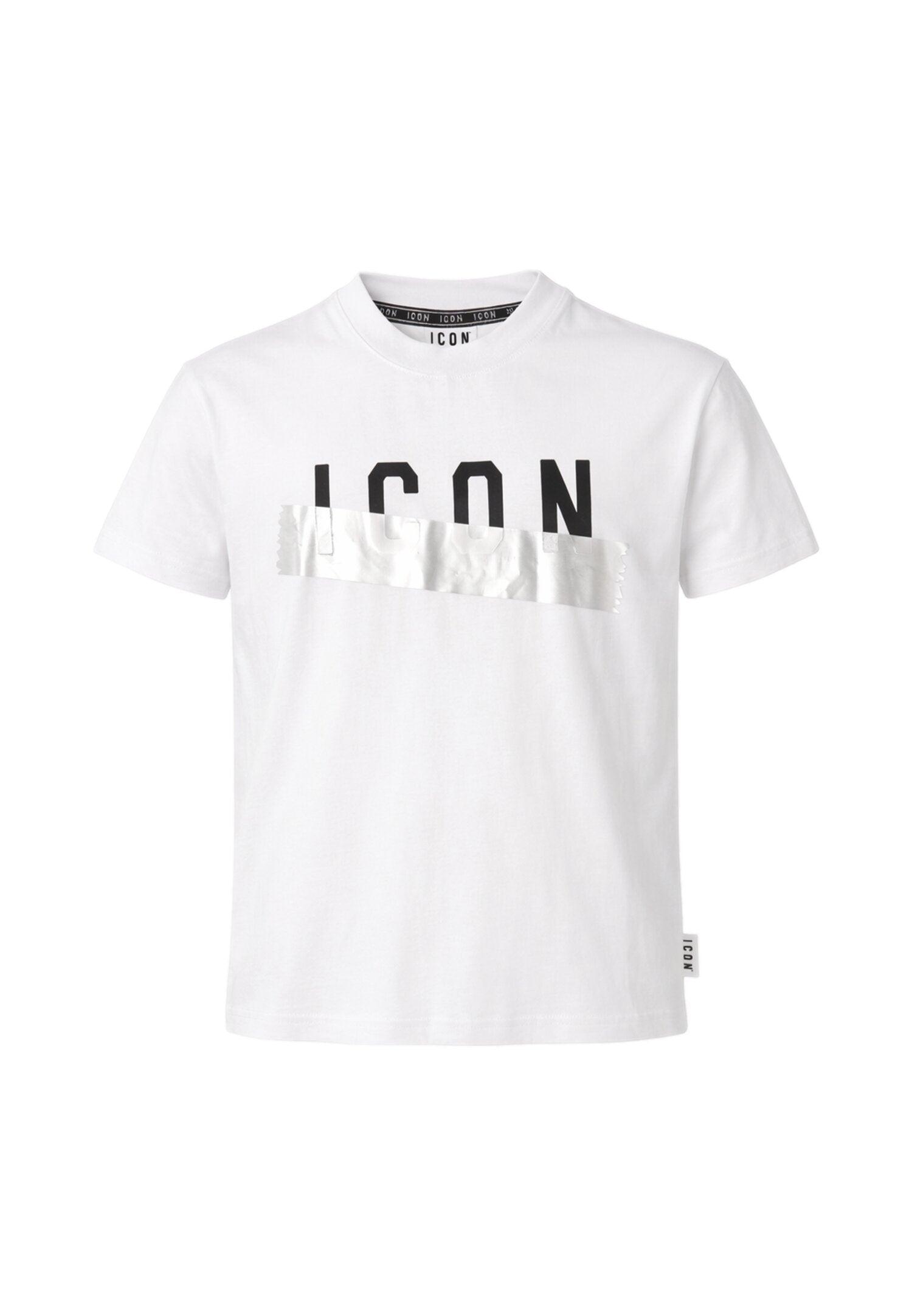 Icon Completo Bianco Logo Silver Bambino Maniche Corte - IBKS001260+1261_