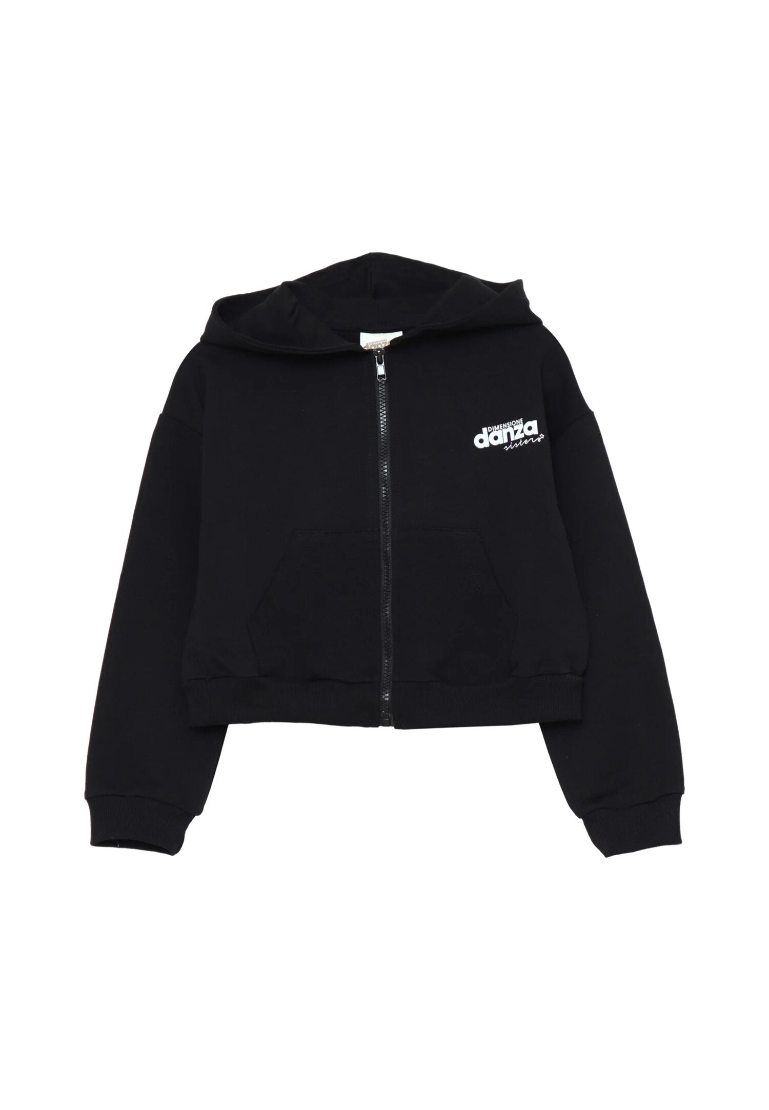 Dimensione Danza Tuta Nero Bambina Cargo In Cotone Con Cappuccio Sport AI25