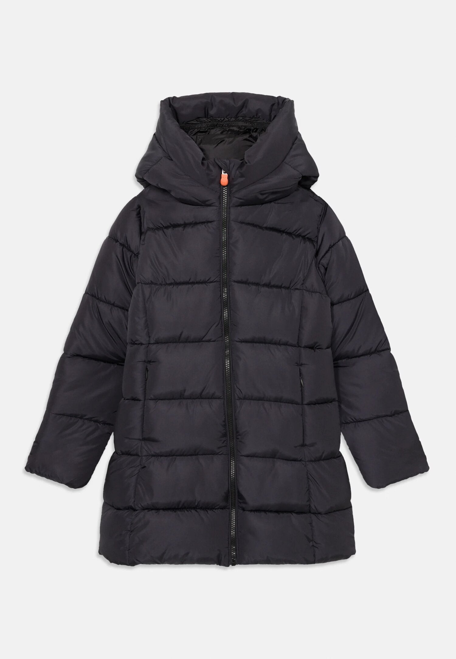 Save The Duck Giubbotto Bambina Nero In Nylon Con Cappuccio Invernale AI25