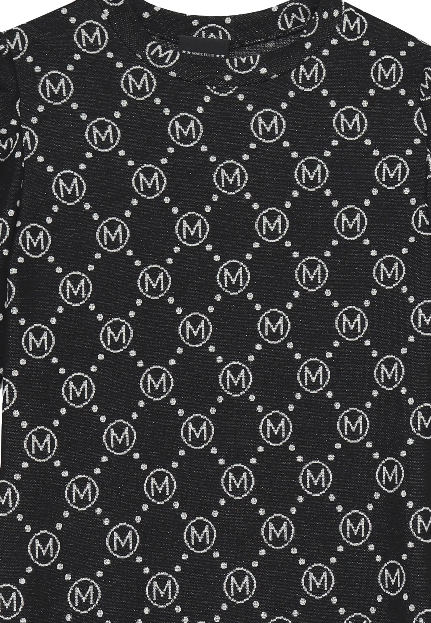 Marc Ellis Abitino Nero Bambina In Jersey Maniche Lunghe Elegante AI25