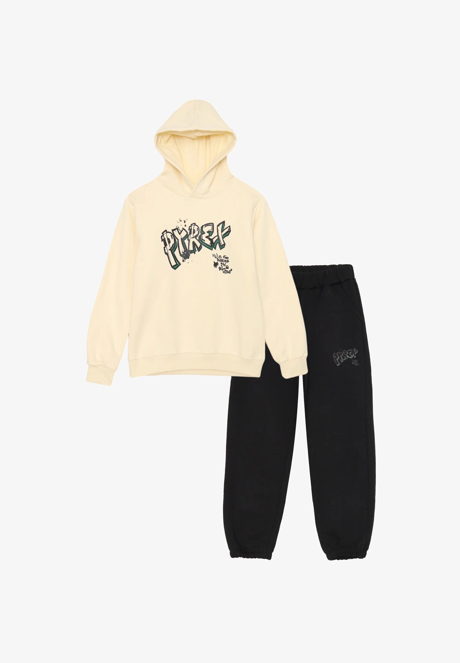 Pyrex Tuta Bambino Panna In Cotone Con Cappuccio Sportivo AI 25