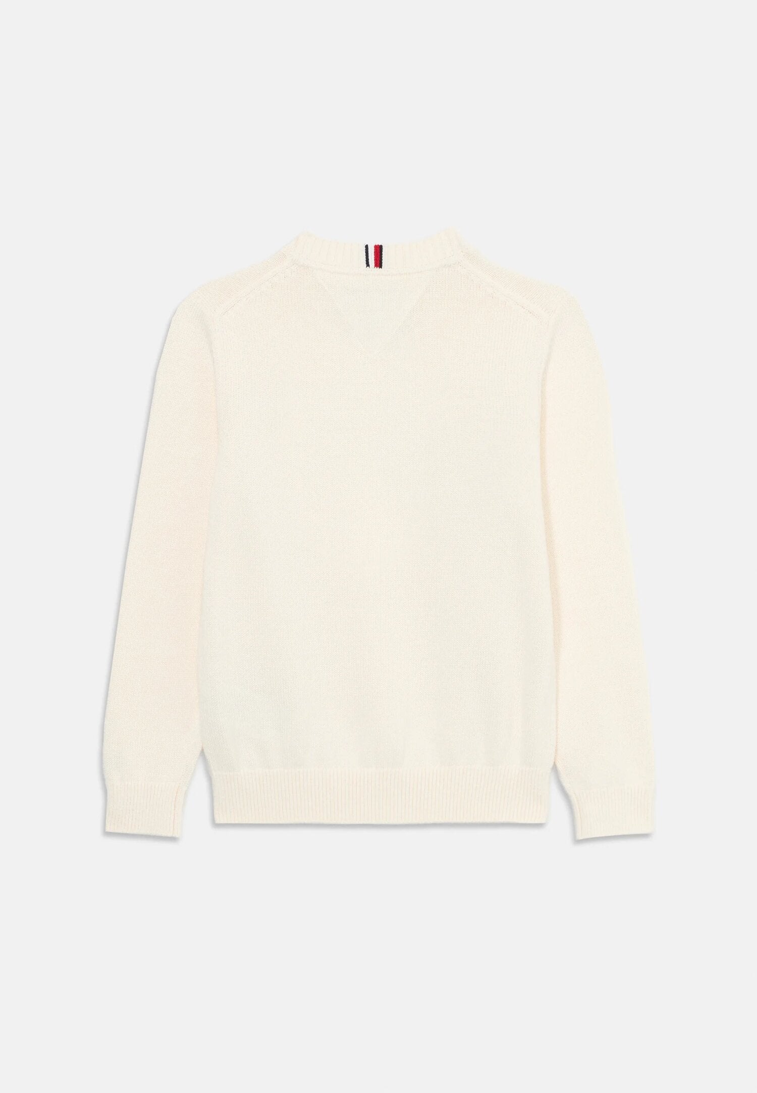 Tommy Hilfiger Maglione Panna Bambino In Cotone Scollo Tondo | Quotidiano AI 25 | CammarataMode