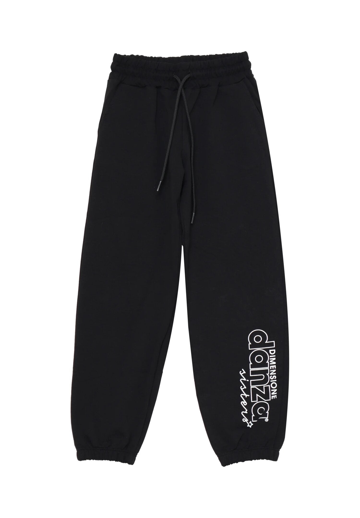 Dimensione Danza Tuta Nera Bambina Felpa Corta In Cotone Girocollo Scuola AI25