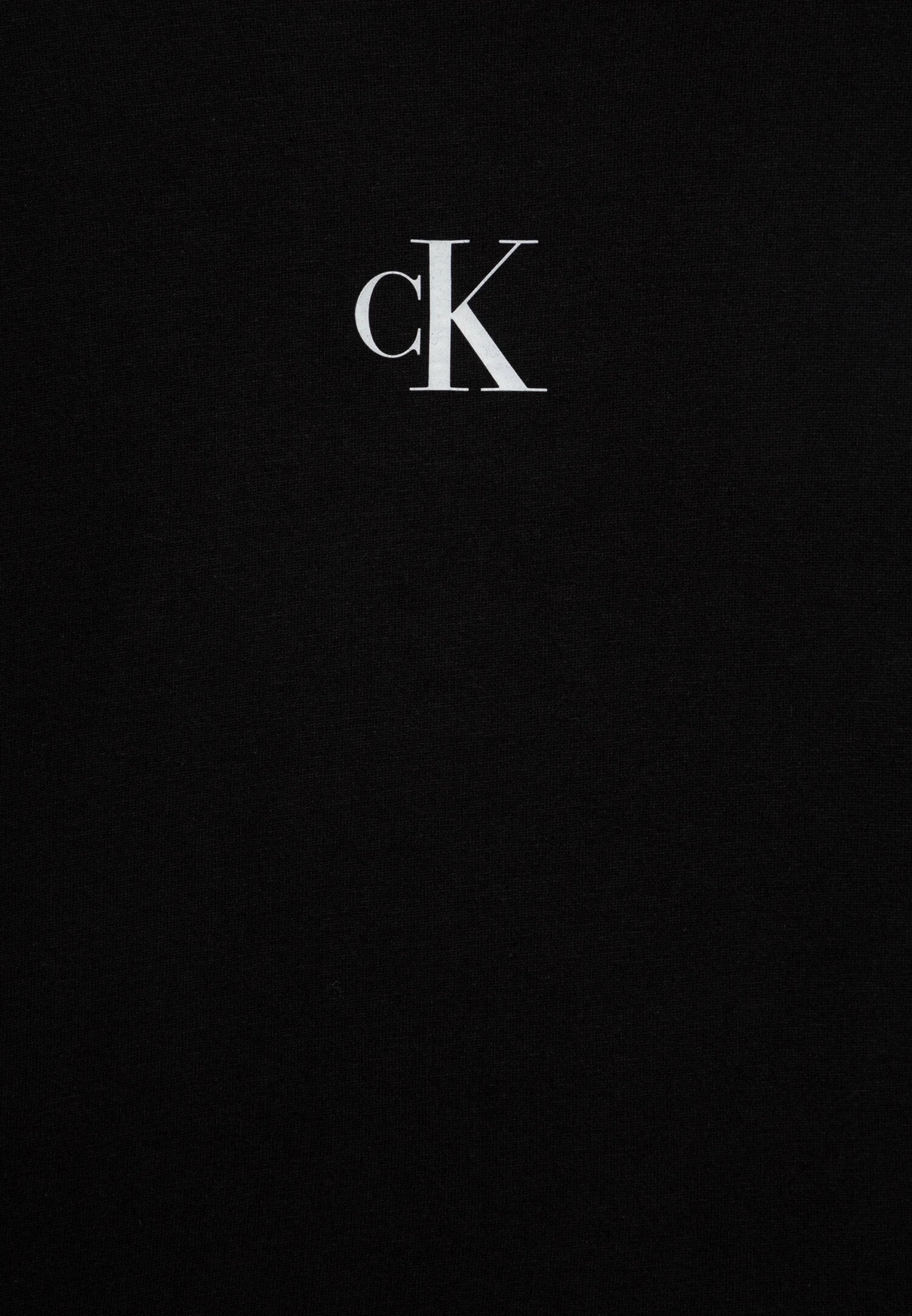 Calvin Klein Tshirt Nera Bambina In Cotone Corta Passeggio PE26