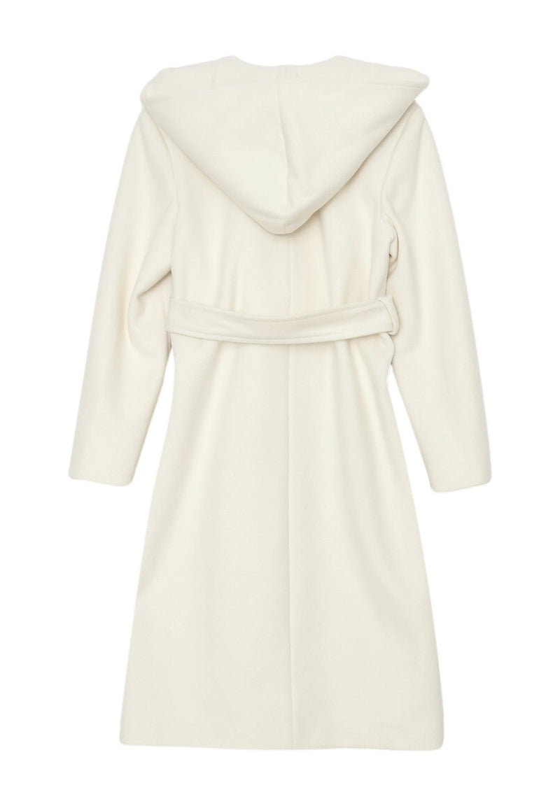 Kocca cappotto panna bambina e ragazza con cappuccio elegante - PANNA | CammarataMode