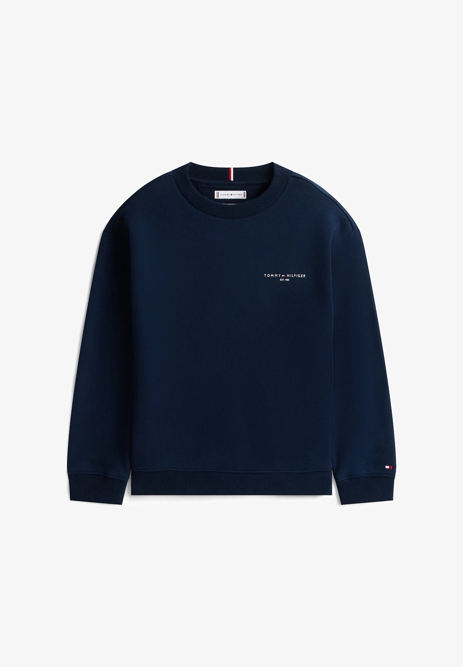 Tommy Hilfiger Felpa Blu Neonato In Cotone Girocollo Sportivo AI25