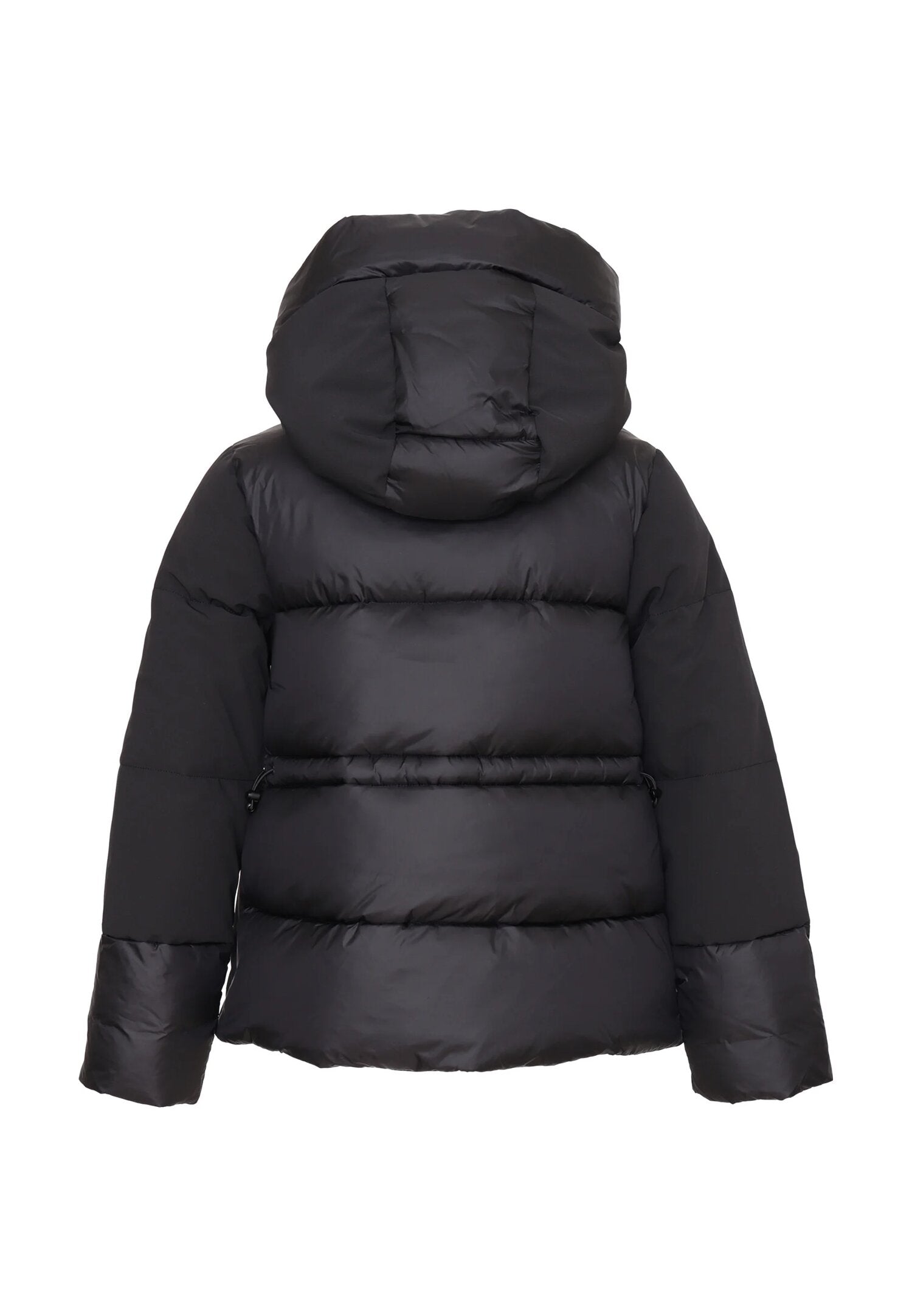 Refrigiwear Giubbotto Nero Bambina In Nylon Con Cappuccio Elegante AI25