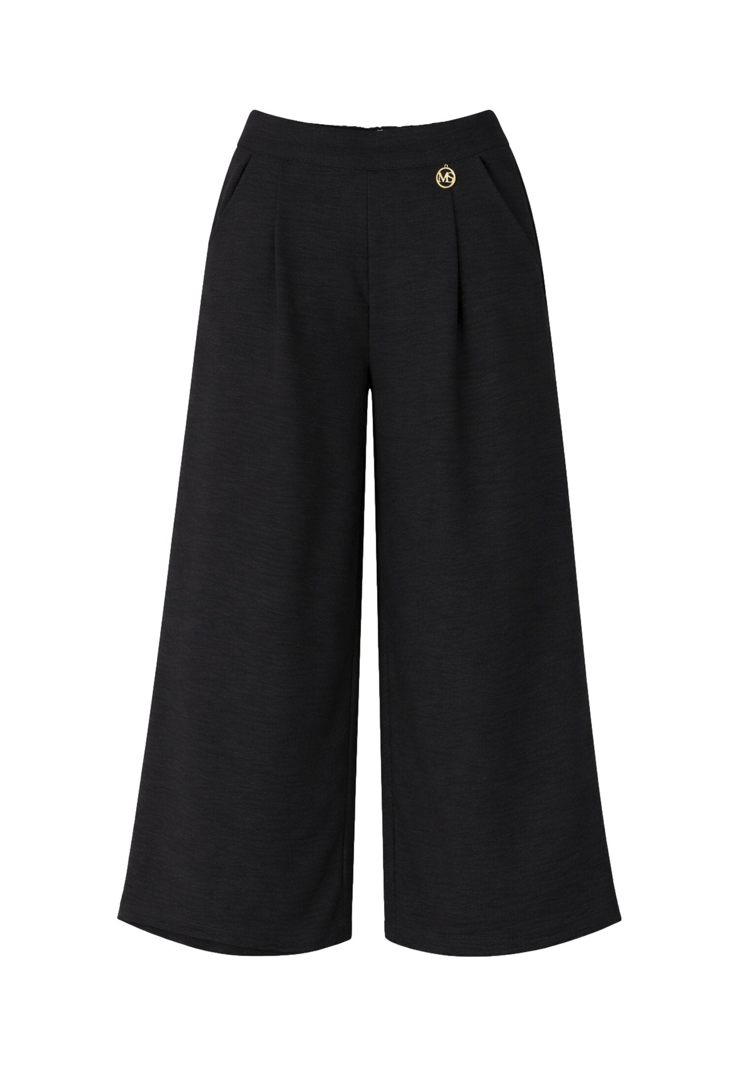 Mon Saurire Completo Top Crop e Pantalone Nero Bambina M1321J+M1324J_