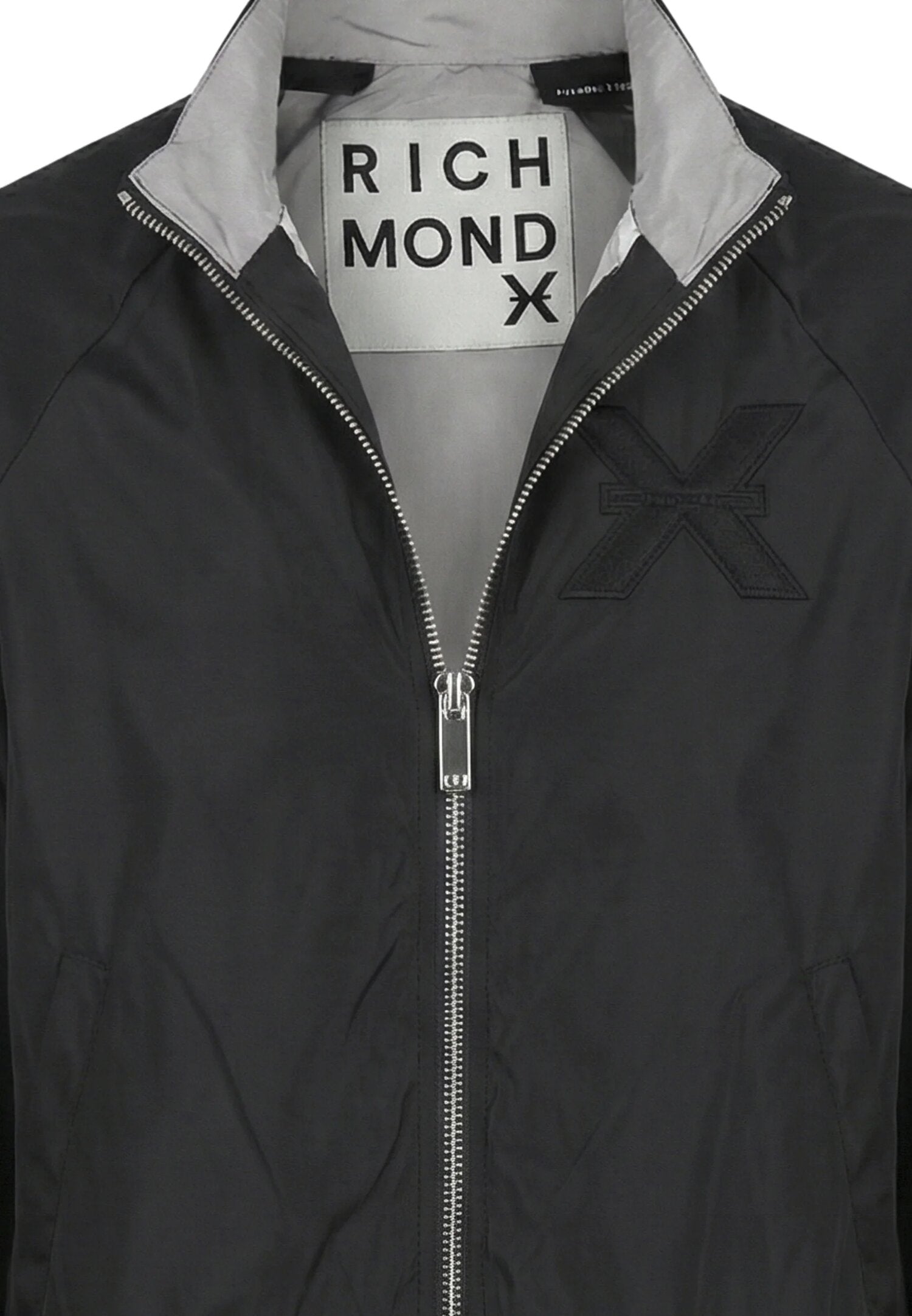 John Richmond Giubbotto Antivento a Collo Alto Nero Uomo UMP26006GB_