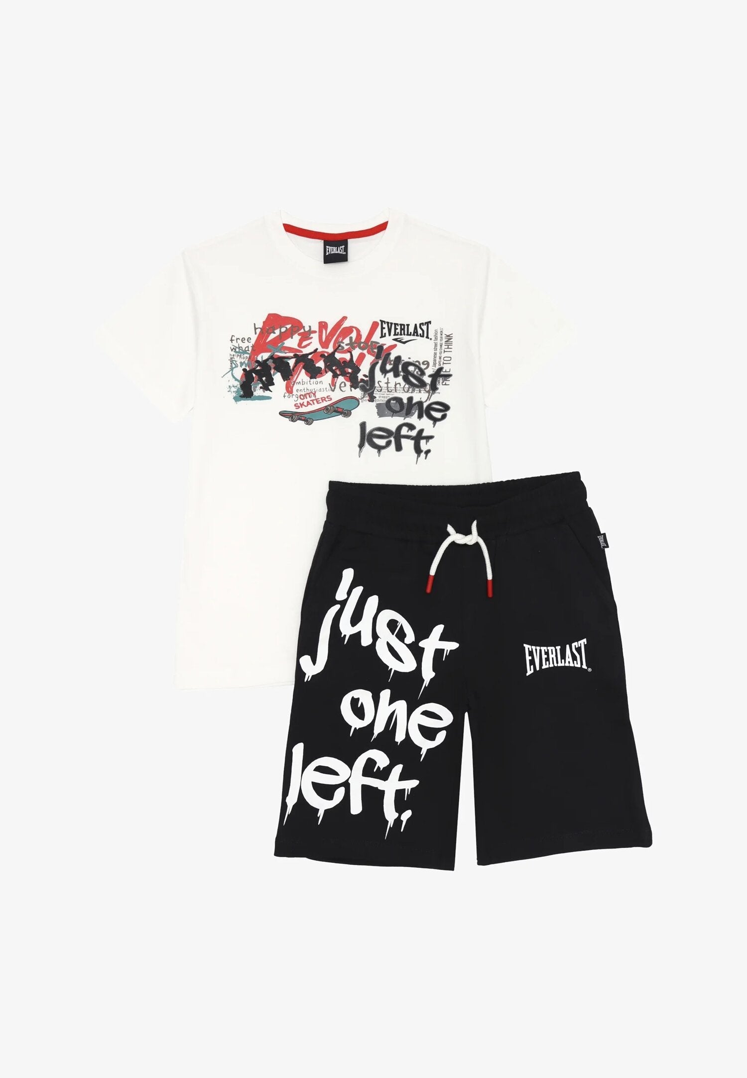 Everlast Complete T-shirt and pants Kids black and off white 8-16 years | CammarataMode