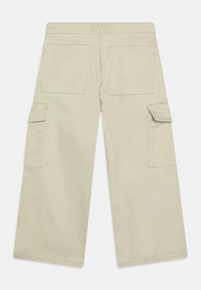 Calvin Klein Pantaloni Cargo Bambina Avorio Cotone Elastan Stile Casual - AVORIO | CammarataMode