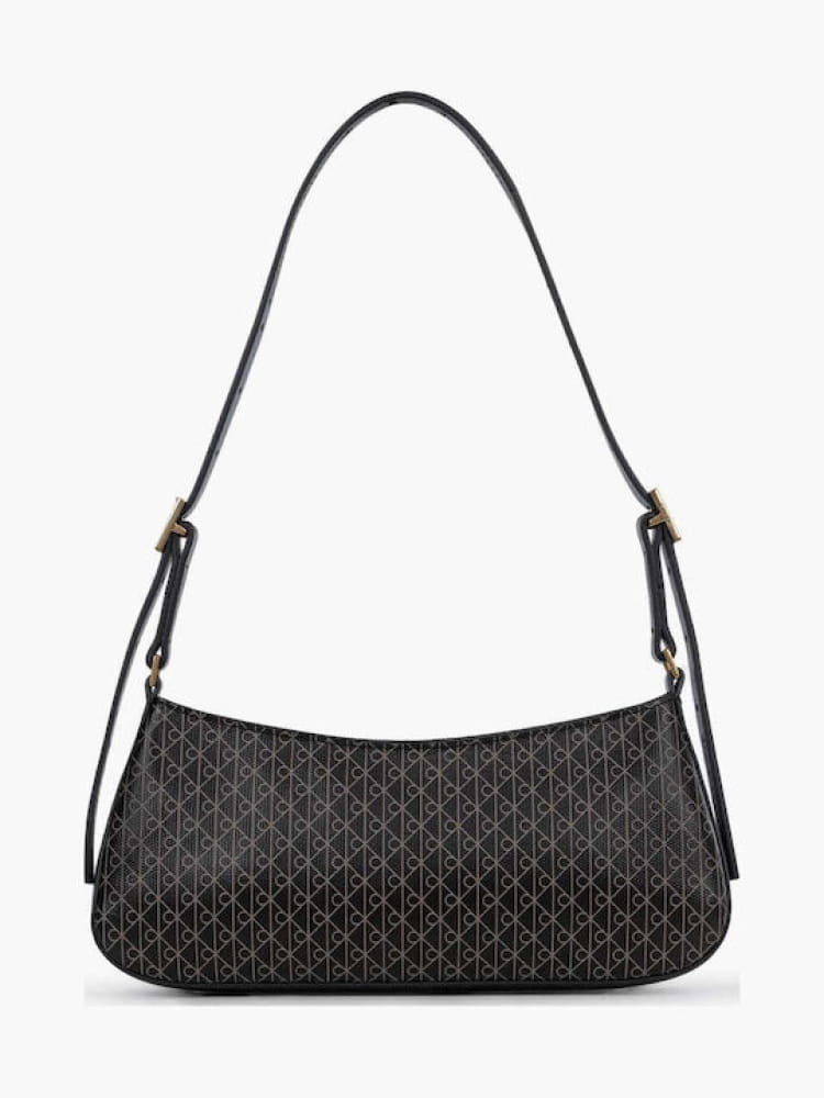 Calvin Klein borsa nera donna logo all over Misure: 27 x 13 x 5 cm