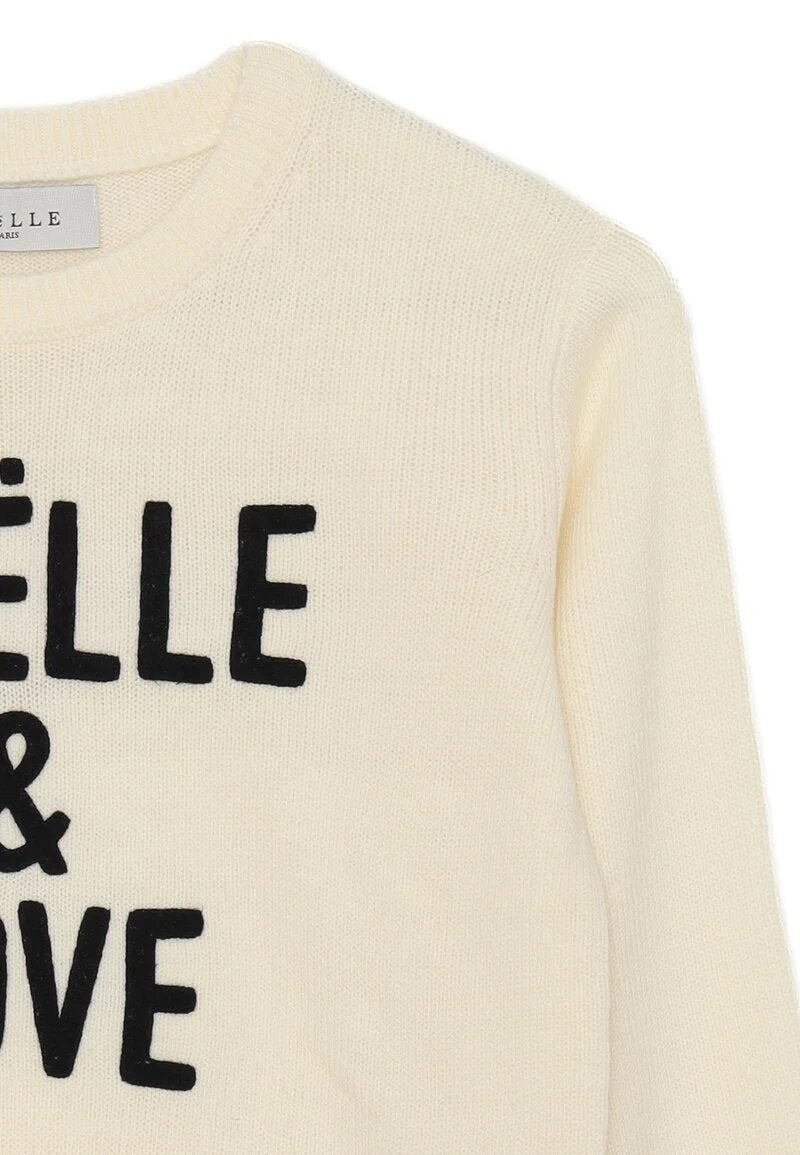 Gaelle Paris Maglioncino Panna Bambina In Lana Girocollo | Invernale AI25 | CammarataMode