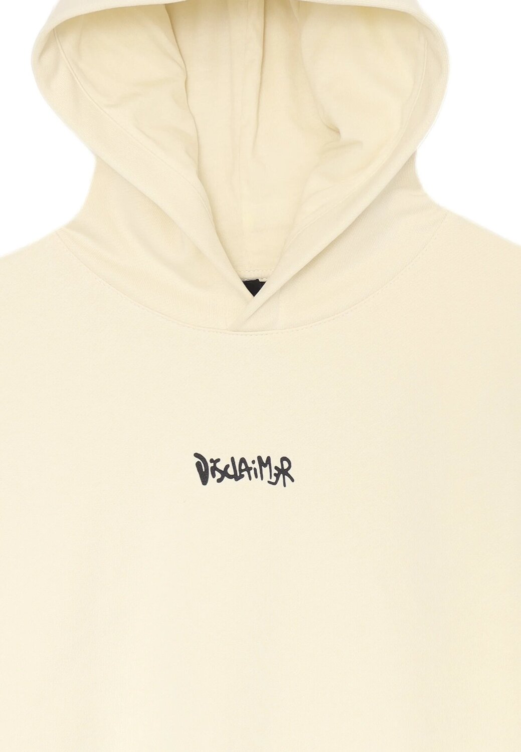 Disclaimer felpa con cappuccio bambino off white cotone inverno logo ricamato