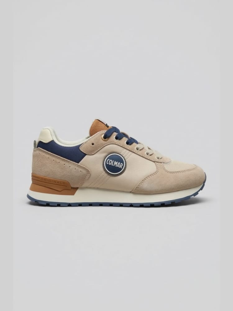 Colmar scarpe beige uomo logo sul lato