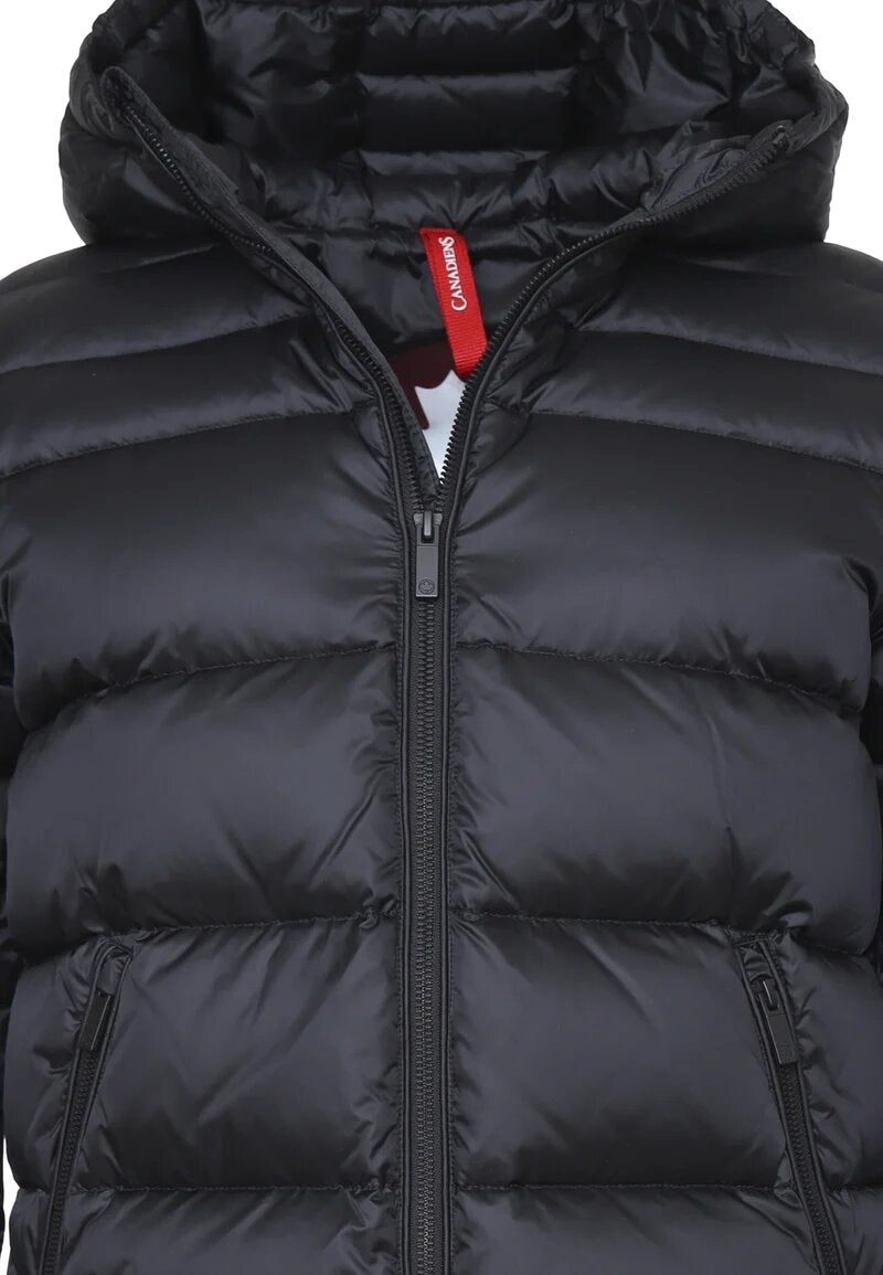 Canadiens Giubbotto Bambino Nero In Nylon Con Cappuccio | Invernale AI 25 | CammarataMode