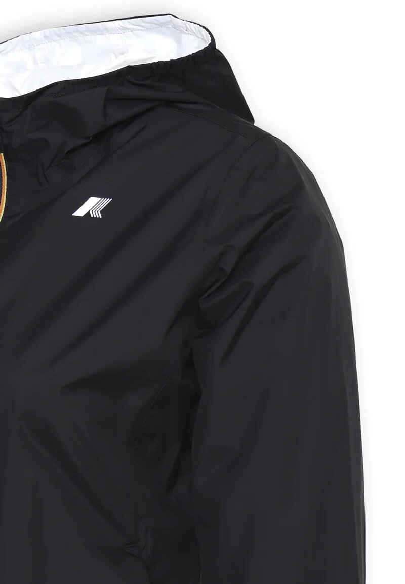 K-Way girls' black and white waterproof double-face jacket - BLACK | CammarataMode
