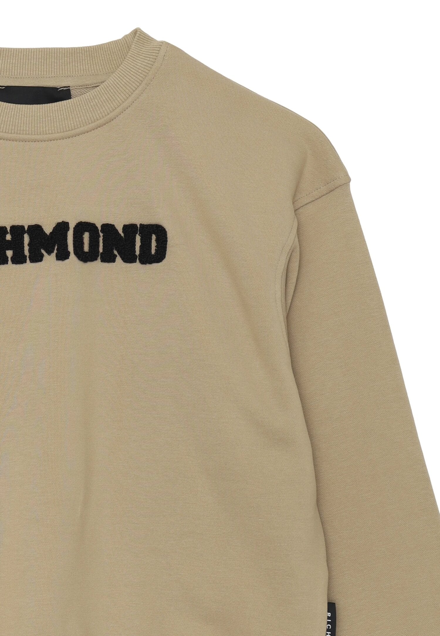 John Richmond Felpa Beige Bambino In Cotone Girocollo Sportivo AI25