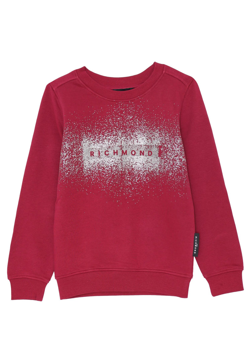 John Richmond tuta bambina berry 2-12 anni in cotone con logo - VINACCIO | CammarataMode