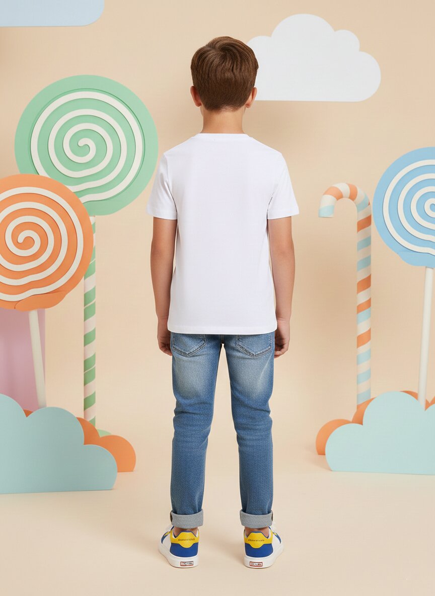 Moschino Tshirt Bianco Bambino Girocollo Estivo In Cotone 15526757728639_