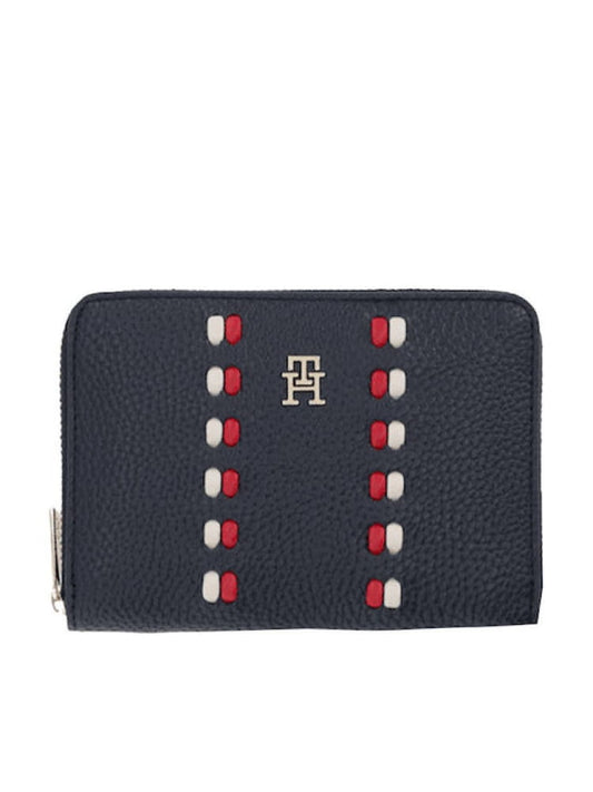 Tommy Hilfiger portafoglio blu navy donna mini logo | Misure: 10 x 13.5 cm