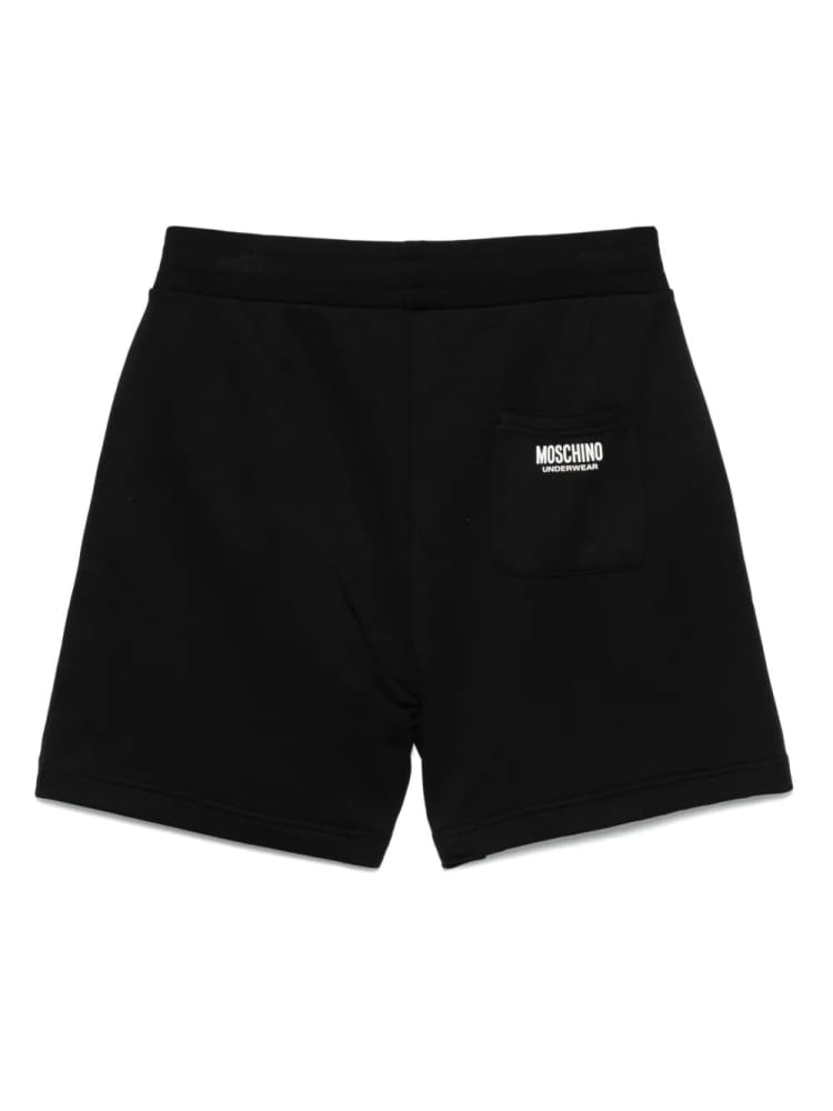Moschino shorts nero donna maxi logo