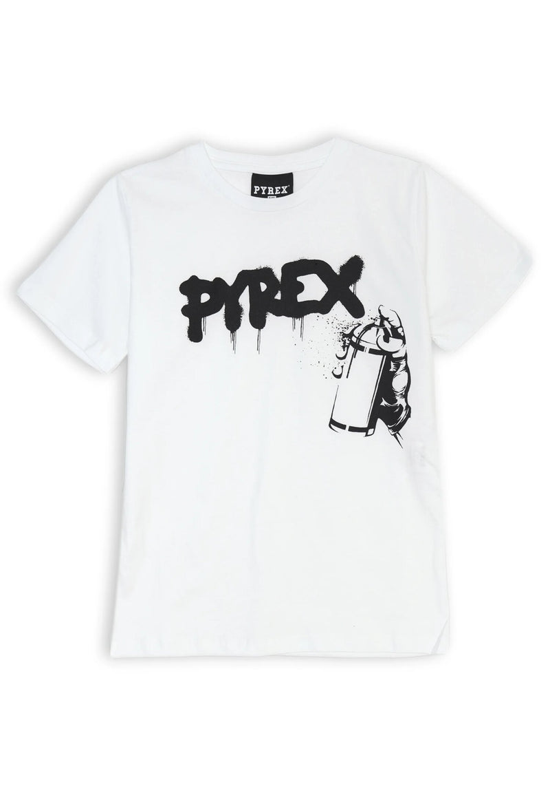 Completo Pyrex bambino bianco - T-shirt & bermuda primavera 25 - BIANCO | CammarataMode