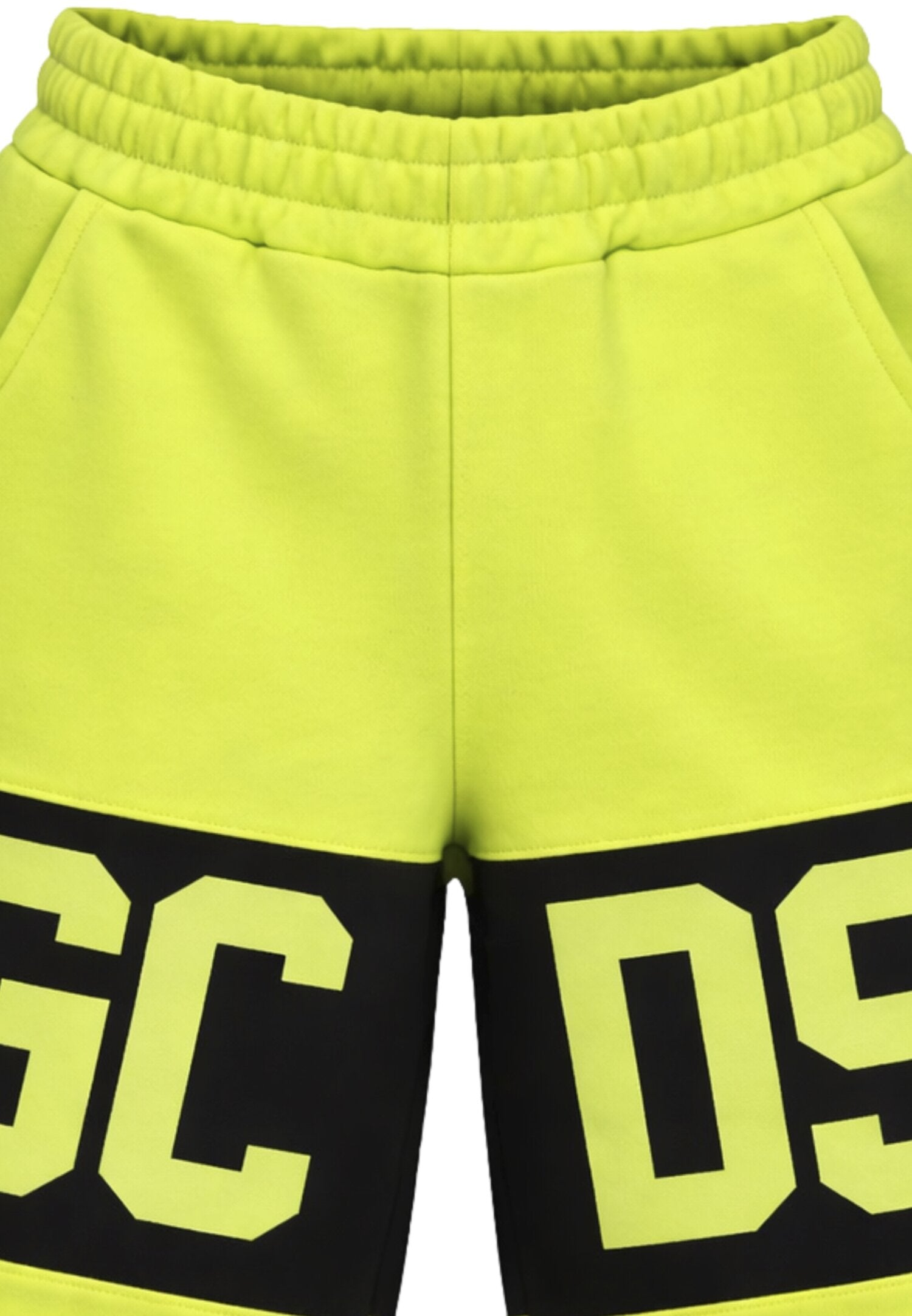 Gcds Bermuda Verde Lime Bambino-Ragazzo Vita Regolabile Sportivo In Cotone 74