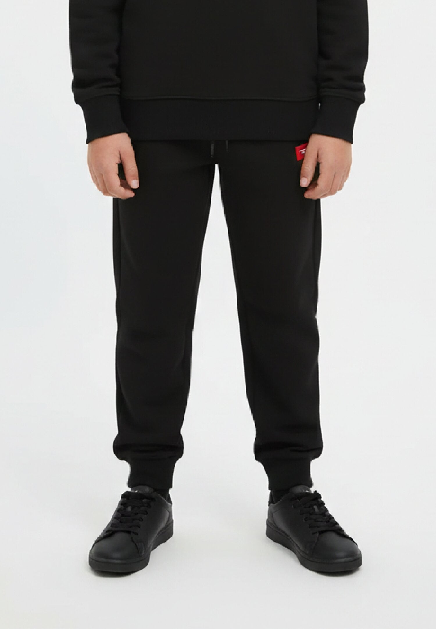 Diesel Panta Felpa Bambino Nero In Cotone Vita Regolabile Sportivo AI 25