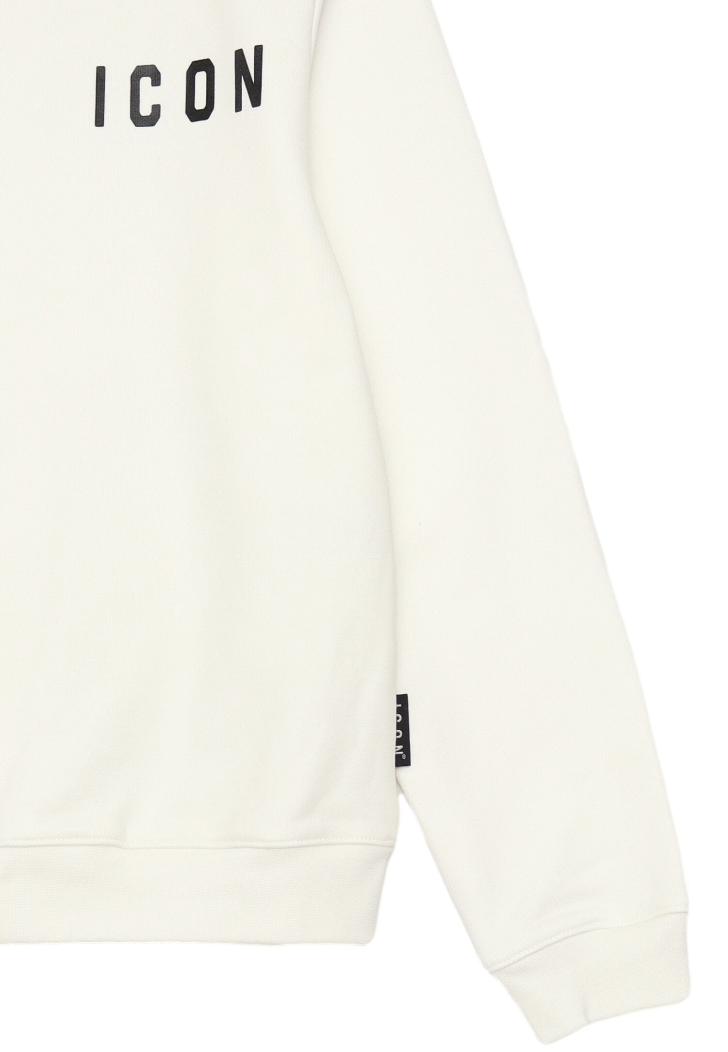 Icon Felpa Bianca Bambino In Cotone Girocollo | Autunnale AI25 | CammarataMode