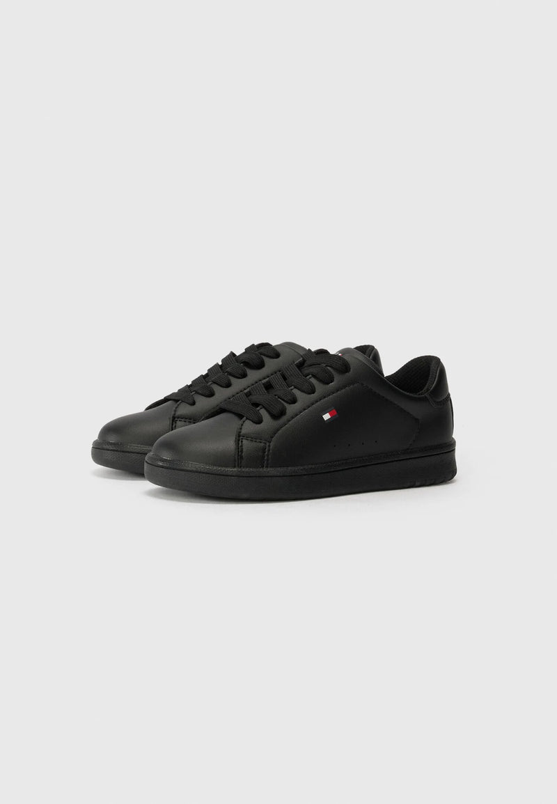 Tommy Hilfiger sneakers basse unisex bambino nere scuola pratiche - NERO | CammarataMode