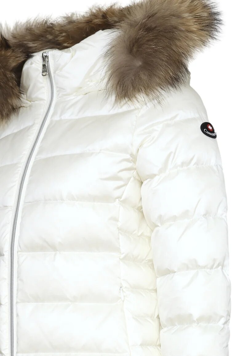 Canadiens Giubbotto Bambina In Nylon Con Pelliccia Sportivo AI25