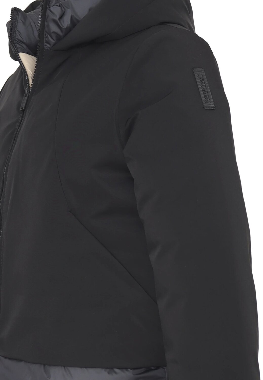 Bomboogie Giubotto Nero Bambina In Tessuto Con Cappuccio Elegante AI25