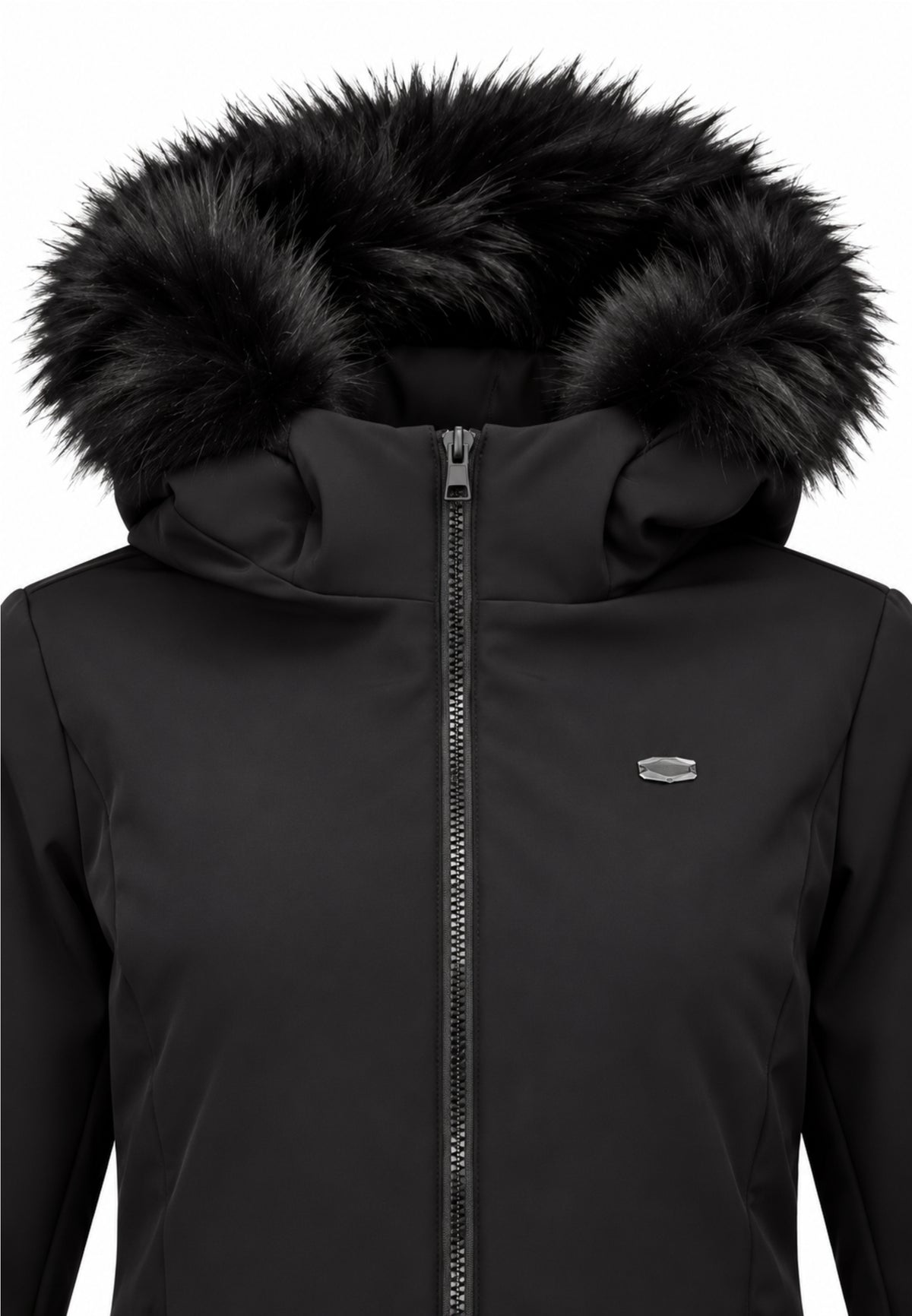 REFRIGIWEAR GIUBBINO NERO IN SOFTSHELL CON PELLICCIA Bambine e ragazze RG2603CW26.NE_