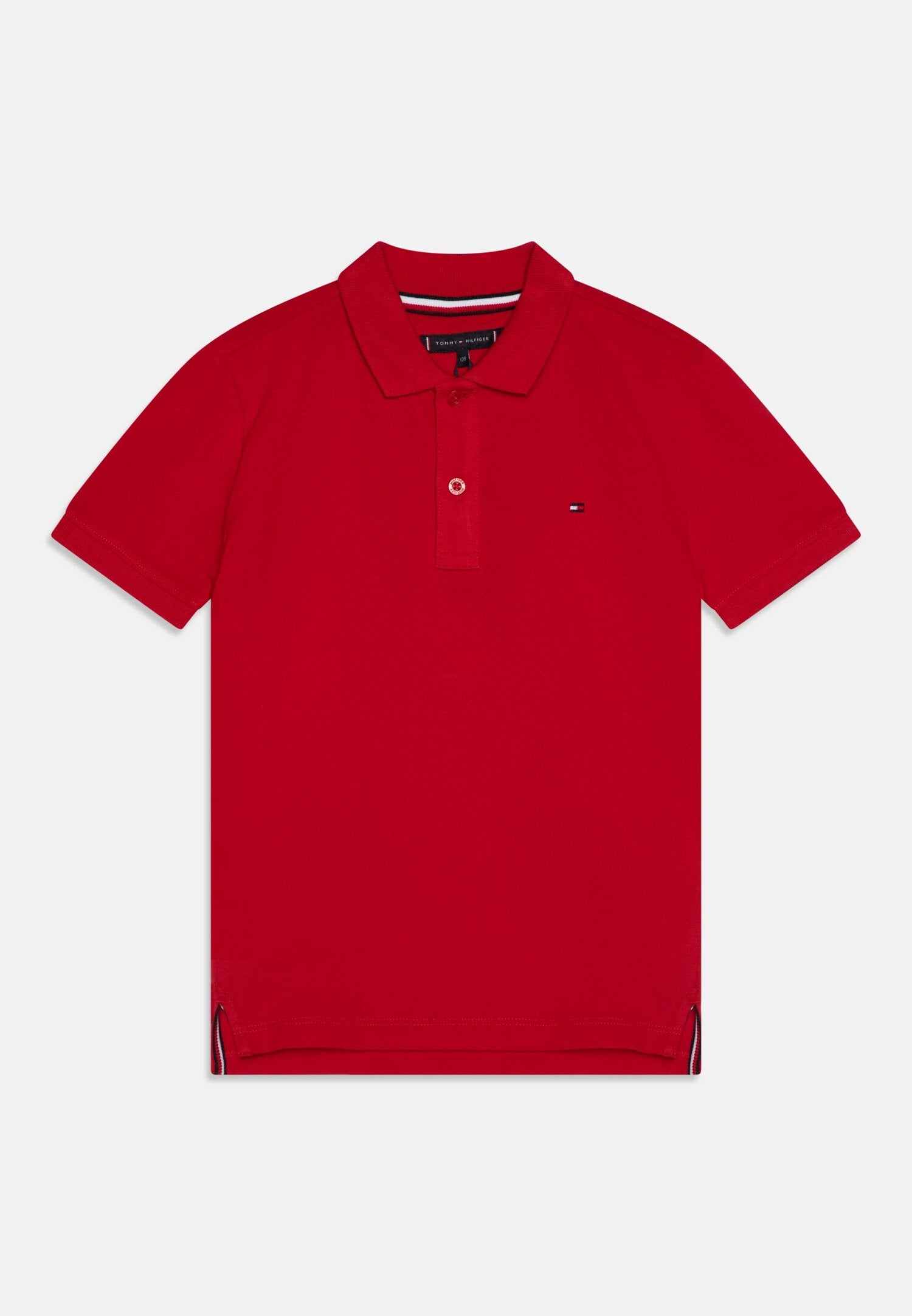 Tommy Hilfiger polo rossa neonato cotone estiva baby basic | CammarataMode