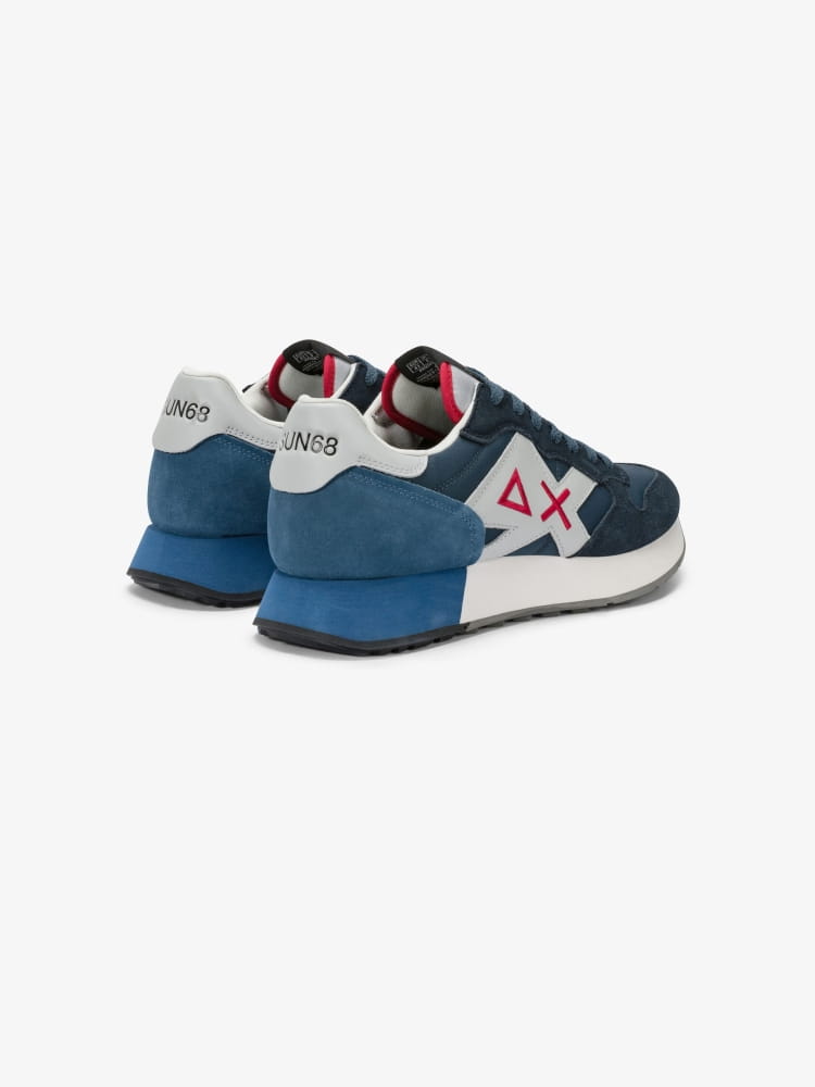 Sun68 scarpe blu navy uomo logo sul lato