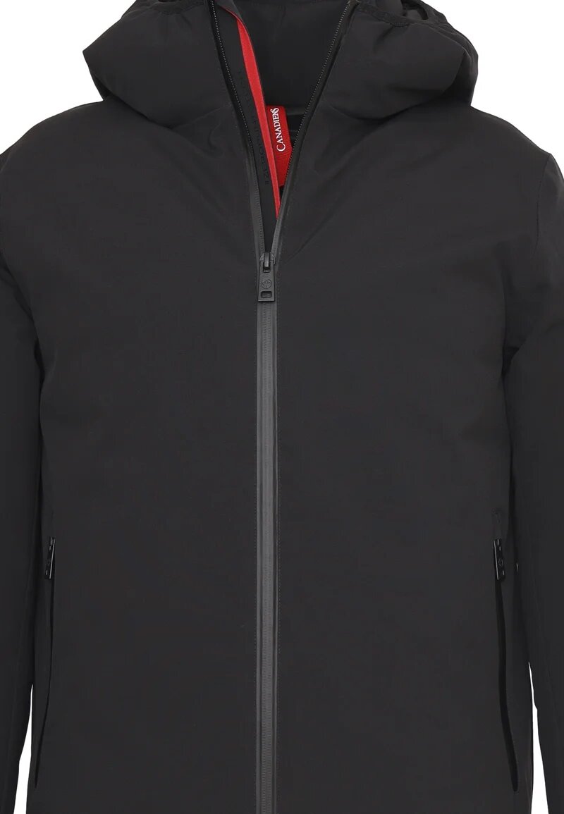 Canadiens Giubbotto Nero Uomo In Tessuto Con Cappuccio Invernale AI25