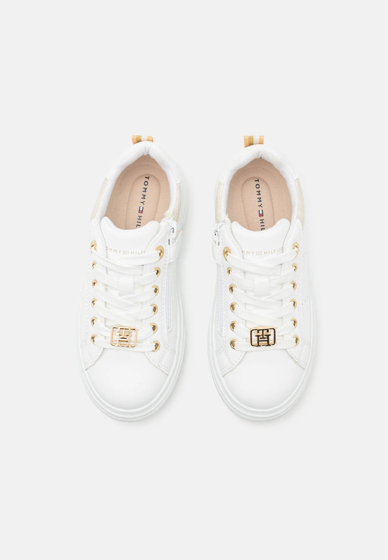 Sneaker bianco platino Tommy Hilfiger bambina ragazza primavera 2025 - BIANCO | CammarataMode