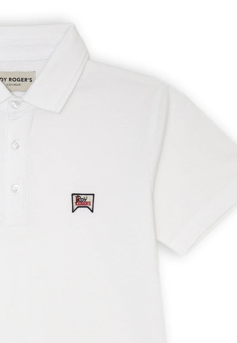 Roy Rogers - White Polo Shirt Kids Half Sleeve Spring-Summer - WHITE | CammarataMode
