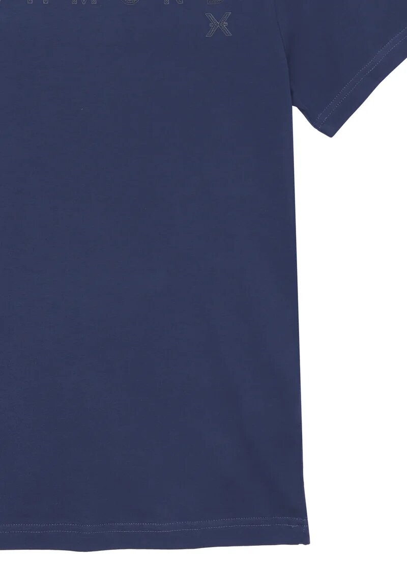John Richmond t-shirt uomo blu in cotone con stampa logo - BLU | CammarataMode