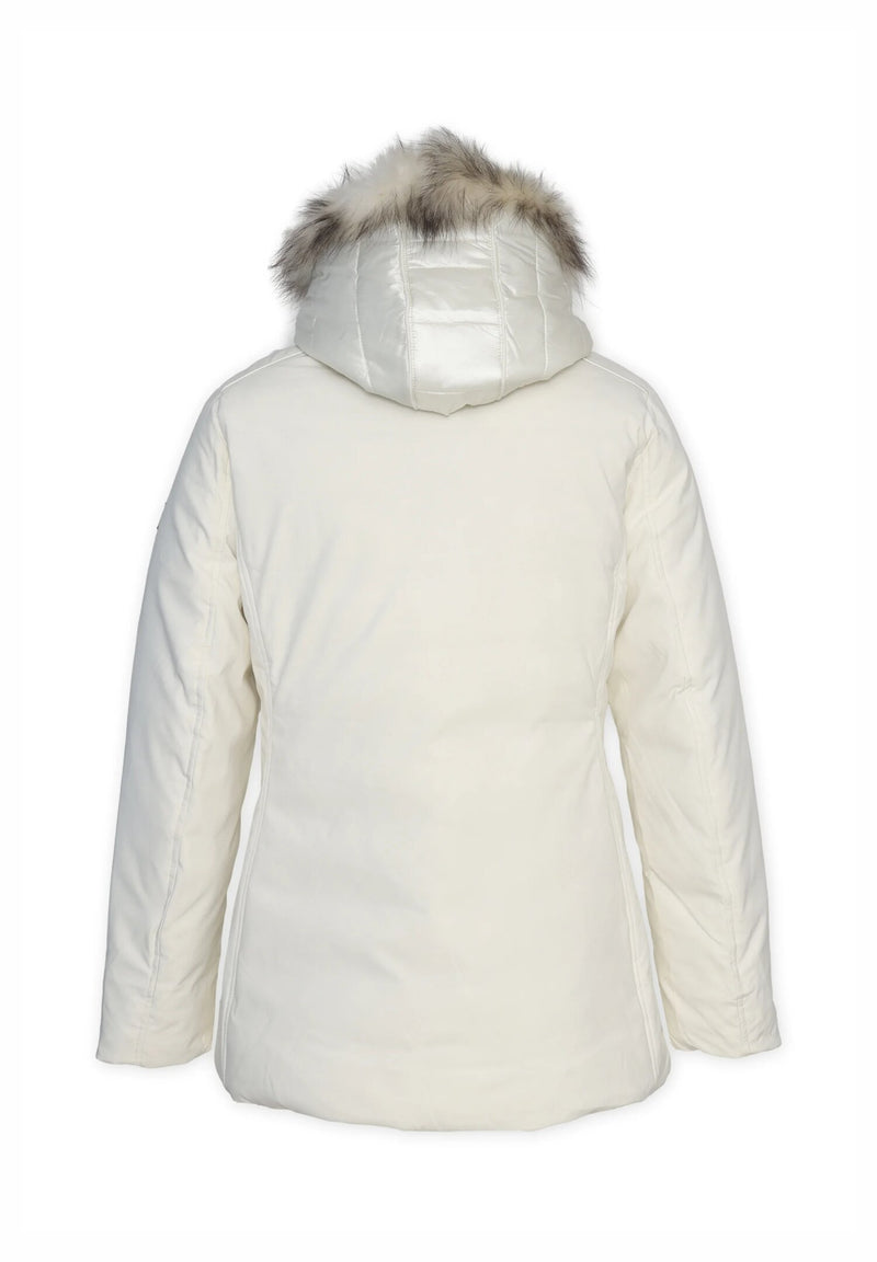 Yes Zee Girls Jacket Ivory 2-16 Years with Detachable Down Hood - IVORY | CammarataMode