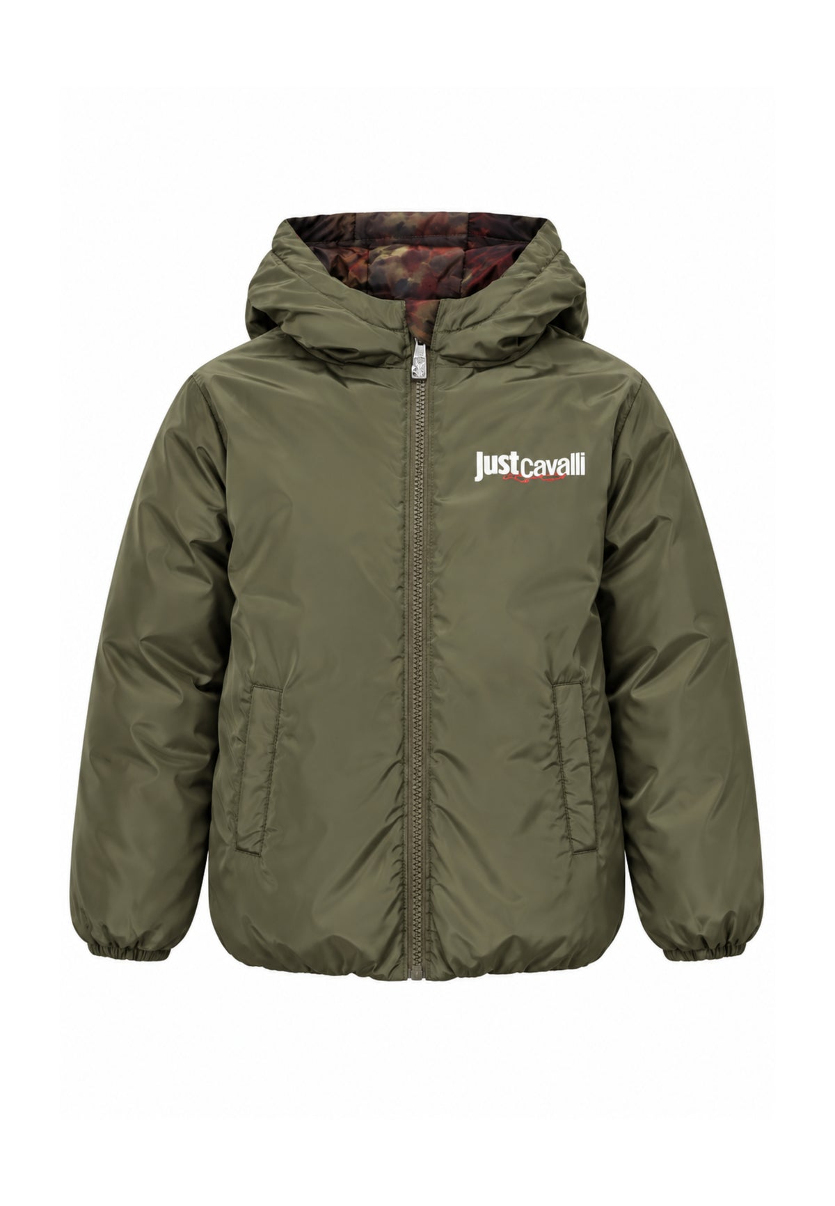 JUST CAVALLI giubbotto fantasia REVERSIBILE CON CAPPUCCIO Bambini e ragazzi jba26019pi.fan_